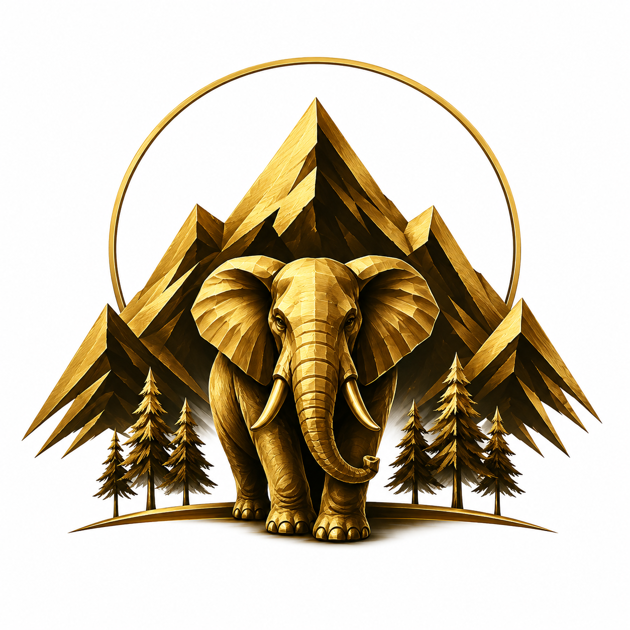 Summer Peaks elephant and mountain emblem